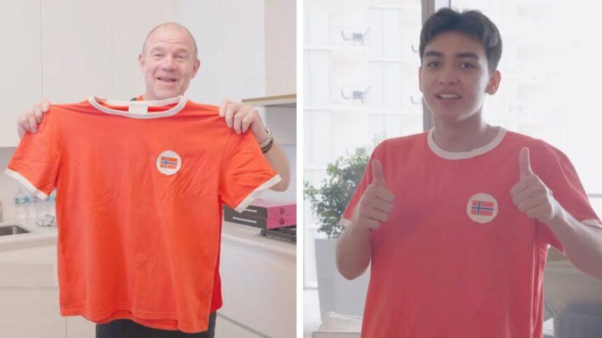 Haaland explica por qué Gil Mora apoya a Noruega con camiseta de 1987