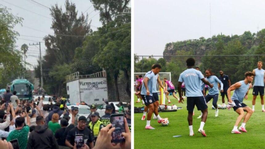 Inglaterra recibe apoyo masivo en su entrenamiento en La Cantera de Pumas