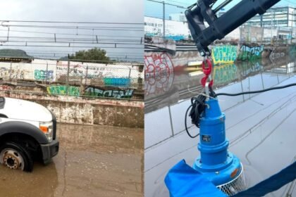 intensas lluvias inundan calzada zaragoza y suspenden servicio en linea Intensas lluvias inundan calzada Zaragoza y suspenden servicio en Línea A del Metro
