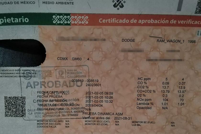 interpretacion tecnica del certificado de verificacion vehicular en Interpretación técnica del Certificado de Verificación vehicular en México