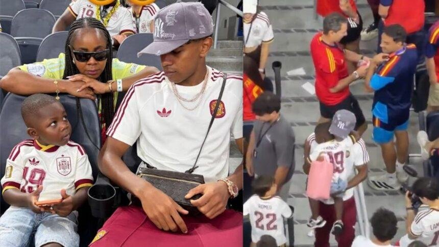 Lamine Yamal celebra el pase de España a la Final del Mundial