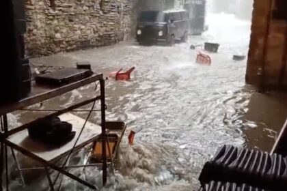 lluvia causa inundaciones en guanajuato capital fan fest cancelado Lluvia causa inundaciones en Guanajuato capital; Fan Fest cancelado