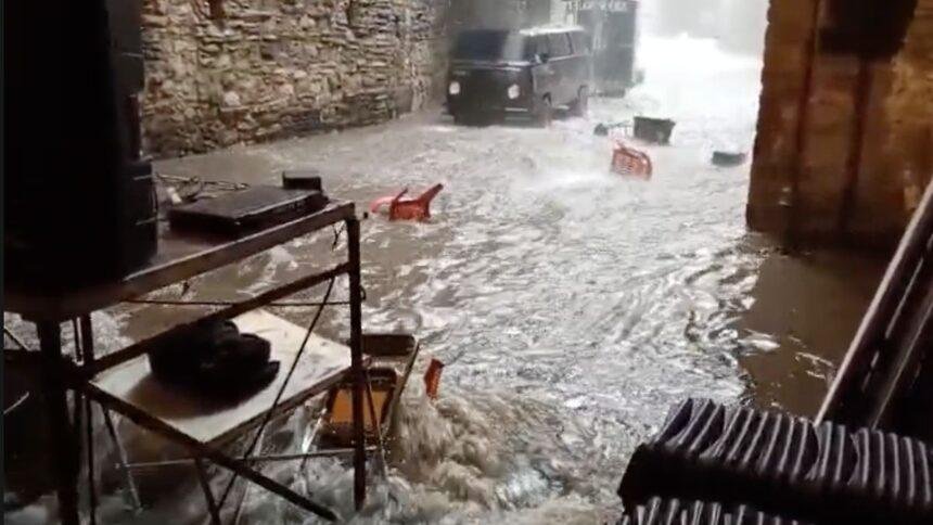 lluvia causa inundaciones en guanajuato capital fan fest cancelado Lluvia causa inundaciones en Guanajuato capital; Fan Fest cancelado