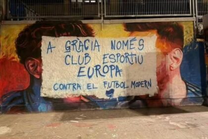 mural homenaje a messi y lamine yamal vandalizado en barcelona Mural homenaje a Messi y Lamine Yamal vandalizado en Barcelona