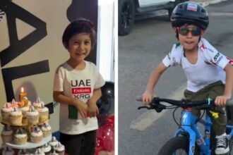 Niño de cinco años se inspira en Isaac del Toro y maneja con audacia