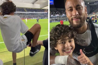 nino invade el campo para selfies con neymar mientras lo Niño invade el campo para selfies con Neymar mientras lo persigue seguridad