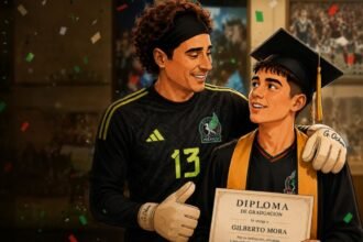 Ochoa felicita a Gil Mora por su graduación de preparatoria