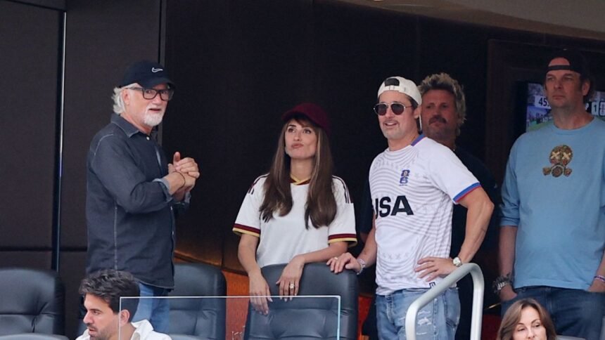 Penélope Cruz, Noel Gallagher y Brad Pitt brillan en España-Bélgica en Los Ángeles