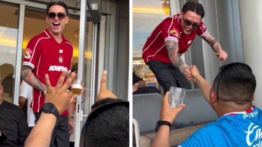 Peso Pluma apoya a Toluca y responde a fans de Cruz Azul en final