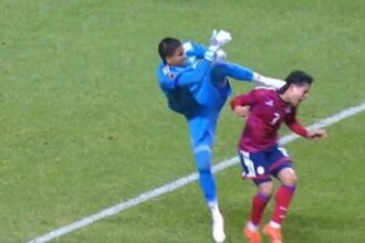 Portero del Tri Sub-20 realiza fuerte entrada a jugador de Costa Rica