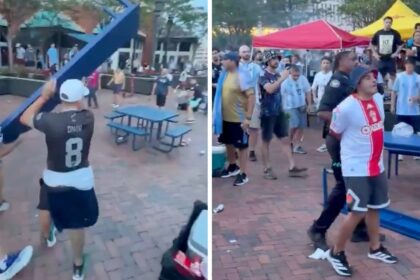 rina entre hinchas de huracan y san lorenzo en atlanta Riña entre hinchas de Huracán y San Lorenzo en Atlanta antes del duelo
