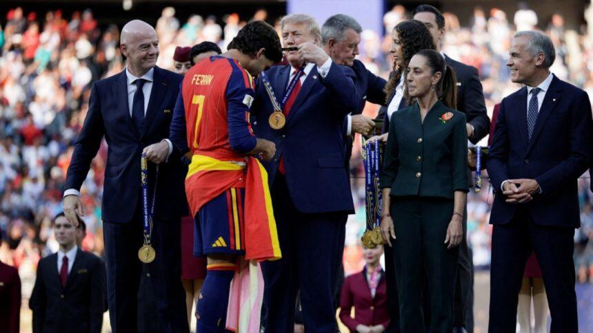 sheinbaum asiste a premiacion del mundial 2026 con trump carney Sheinbaum asiste a premiación del Mundial 2026 con Trump, Carney e Infantino