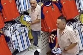 Sujeto roba playera de Argentina en Nuevo León y se disculpa luego