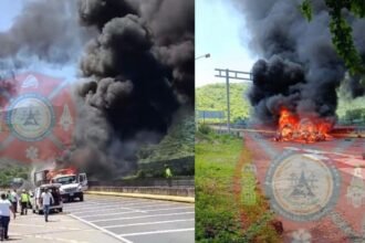 Tragedia en Guadalajara-Tepic deja al menos 10 muertos por carambola e incendio.