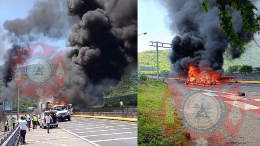 Tragedia en Guadalajara-Tepic deja al menos 10 muertos por carambola e incendio.