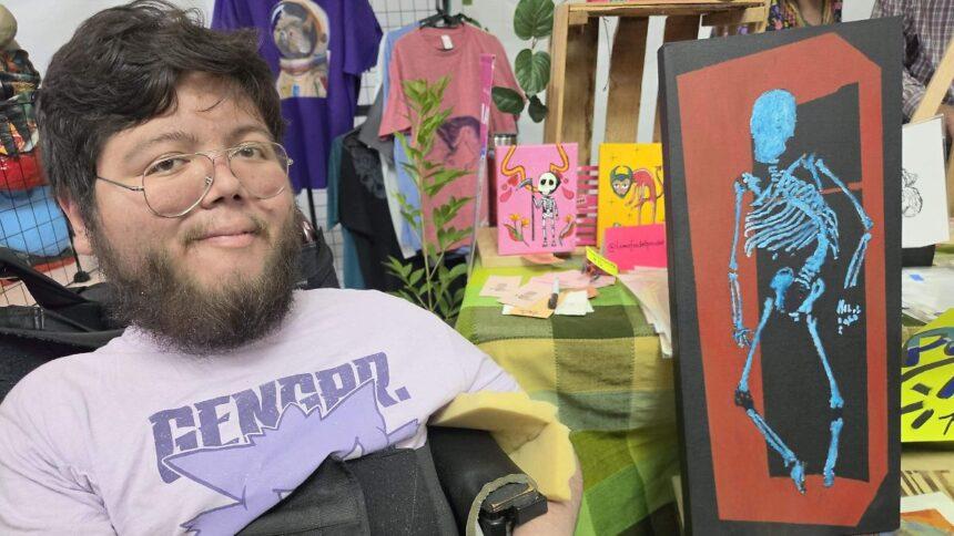 Artista leonés transforma la discapacidad y la espera médica en expresión artística