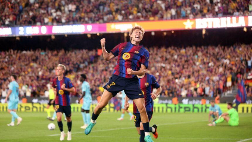 Barcelona sufre ante Athletic, logra segundo triunfo liguero; Rodri debuta entre ovaciones