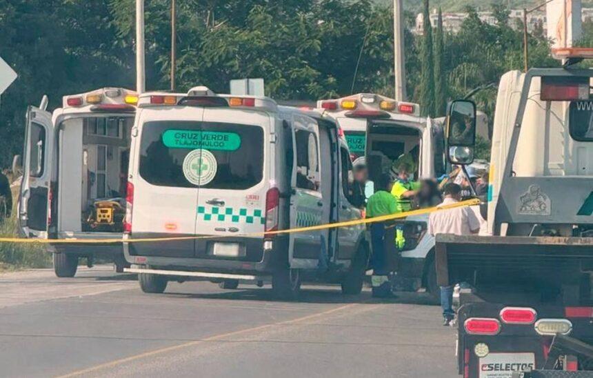 Choque en Tlajomulco causa 12 personas lesionadas