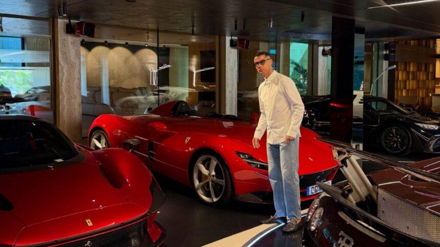 Cristiano Ronaldo muestra su impresionante colección de autos de lujo