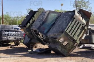 destruyen 25 vehiculos monstruo de carteles del noroeste y del Destruyen 25 vehículos monstruo de cárteles del Noroeste y del Golfo