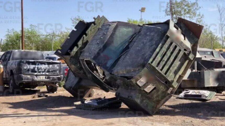 Destruyen 25 vehículos monstruo de cárteles del Noroeste y del Golfo