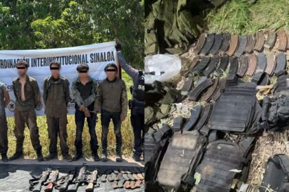 Detienen a ocho sujetos armados y desmantelan campamento criminal en Sinaloa
