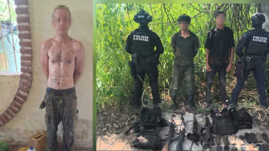 Detienen en Sinaloa a tres personas con armas; uno es estadounidense