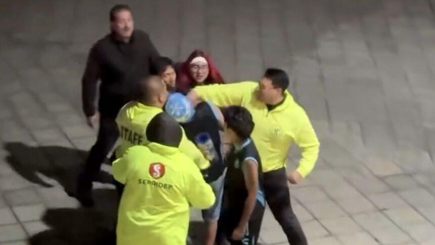 Elemento de seguridad de Pachuca agrede a aficionado del Puebla en Hidalgo