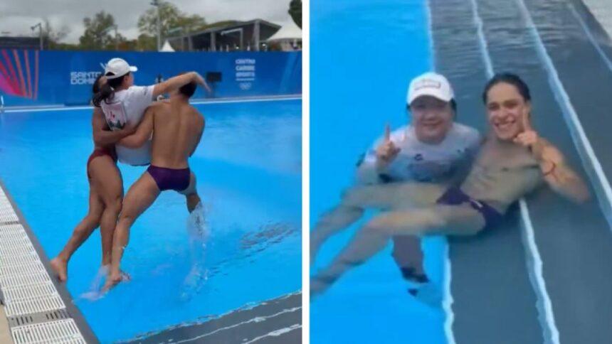 Entrenadora de Osmar Olvera celebra tres medallas de oro en clavados