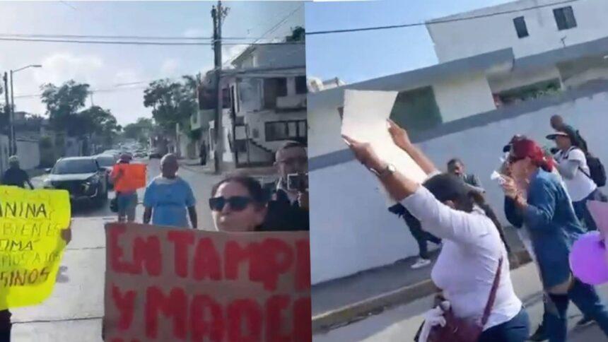 Familiares de Danna Yanina protestan en academia Doentiz exigiendo justicia y liberación