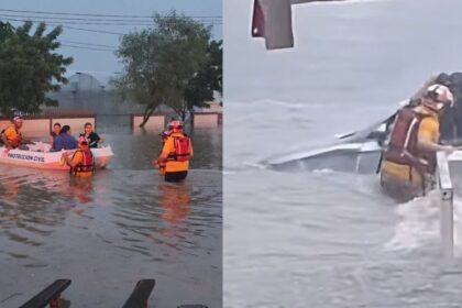 Intensas lluvias inundan Culiacán y dejan personas varadas en inmuebles y automóviles