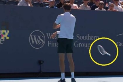 medvedev patea una pantalla y lanza raqueta a otra tras Medvedev patea una pantalla y lanza raqueta a otra tras pelotazo facial