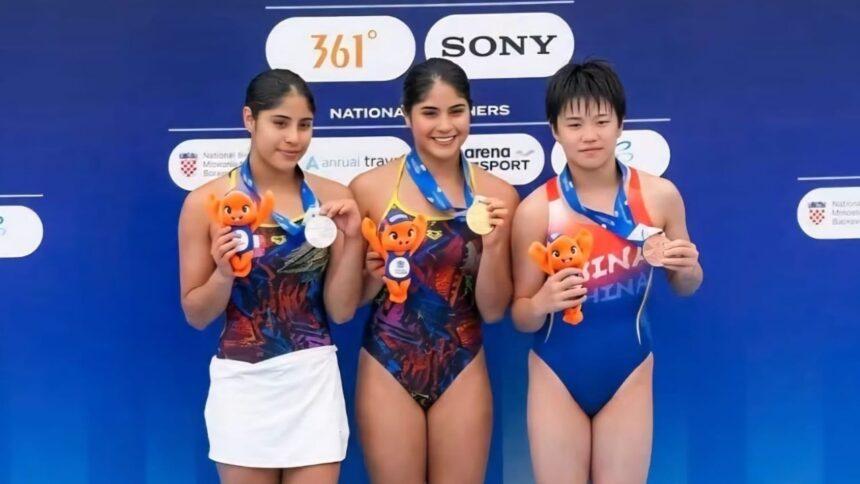 Mía y Lía Cueva, oro y plata en Mundial Junior de Clavados