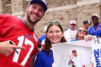 Niña celebra su victoria contra el cáncer con Josh Allen