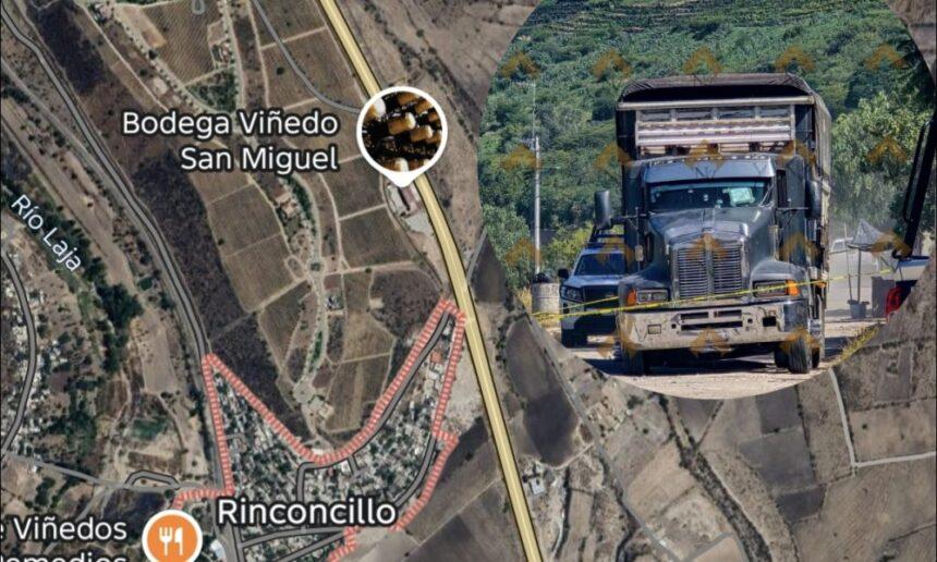 Persecución y balacera tras robo de camión en carretera Comonfort–San Miguel