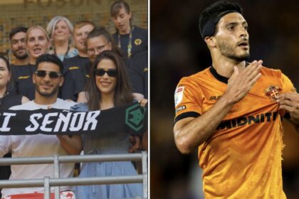 Raúl Jiménez regala bufandas ‘Sí señor’ y anota el empate en debut