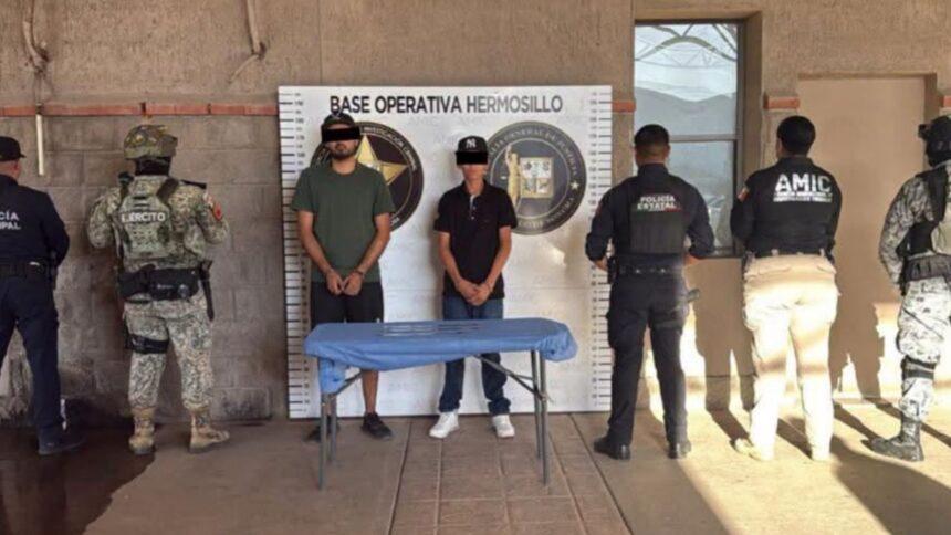 Rescatan dos menores en Sonora; detienen a dos sujetos y aseguran droga