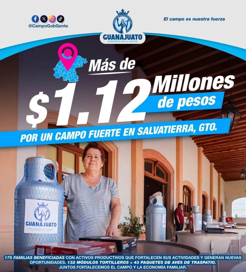 Salvatierra impulsa economía rural con entrega del Programa Familia Productiva