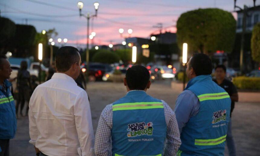 San Juan del Río mejora alumbrado y seguridad del Centro Histórico
