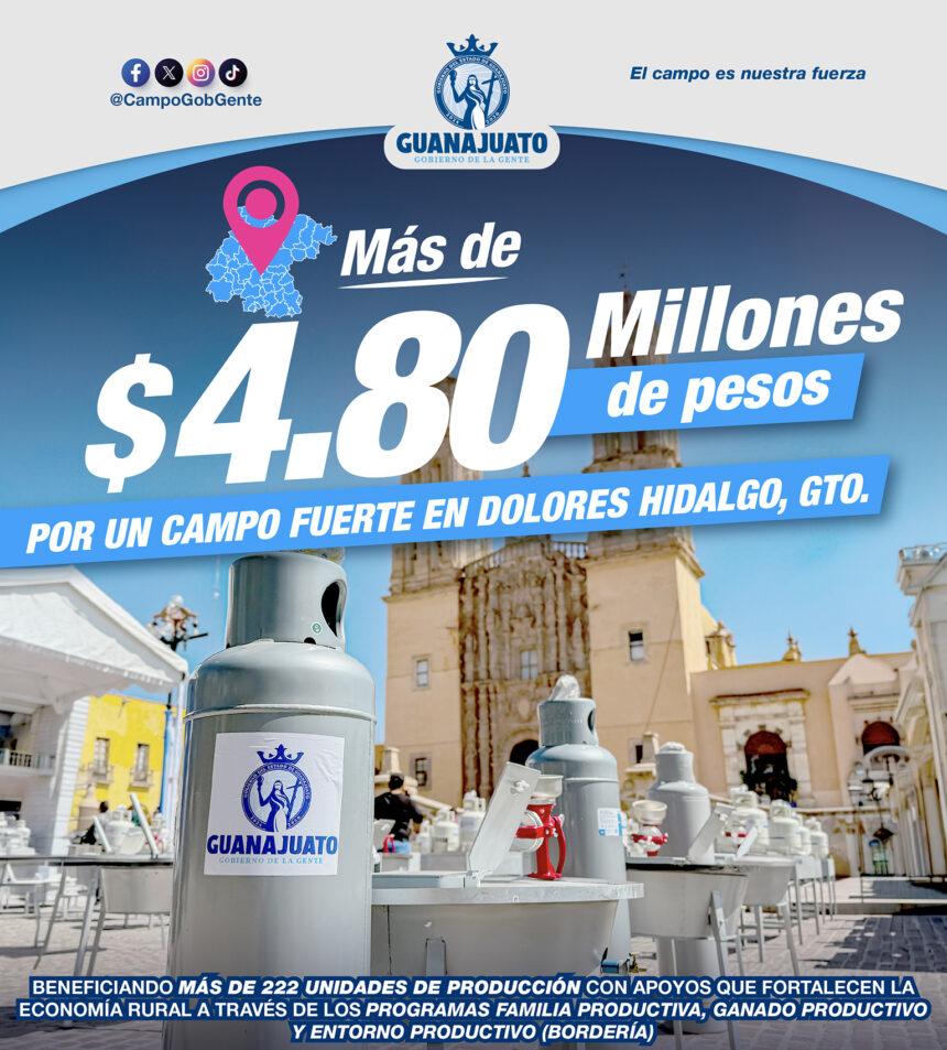 Secretaría del Campo impulsa desarrollo rural en Dolores Hidalgo con 4.8 millones de pesos