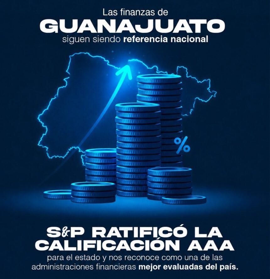 S&P Global Ratings mantiene calificación AAA de Guanajuato por gestión financiera sólida