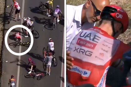 Tadej Pogacar abandona la Vuelta a España tras una dura caída