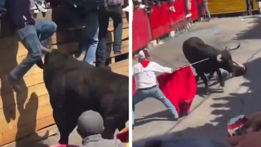 Toro mata a hombre de 29 años en Huamantlada; hay 11 heridos