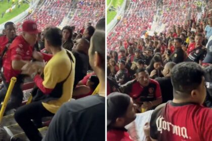 Vendedor somete a golpes a dos aficionados del Atlas en Estadio Jalisco