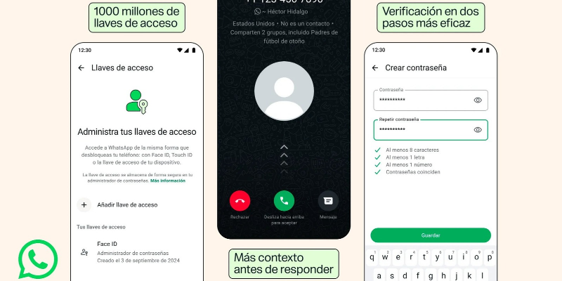 WhatsApp implementa llaves de acceso y funciones antifraude