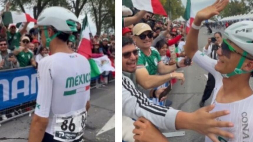 Aficionados arropan a Isaac del Toro tras llorar en Mundial de Ciclismo