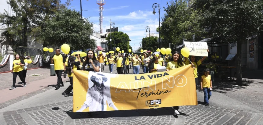Aguascalientes marcha por la prevención del suicidio