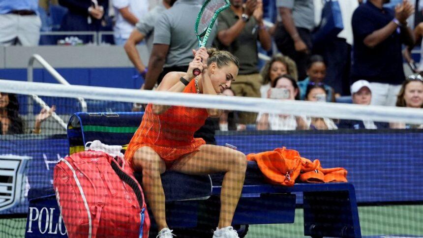 Aryna Sabalenka reprueba en la Final del US Open: destroza su raqueta