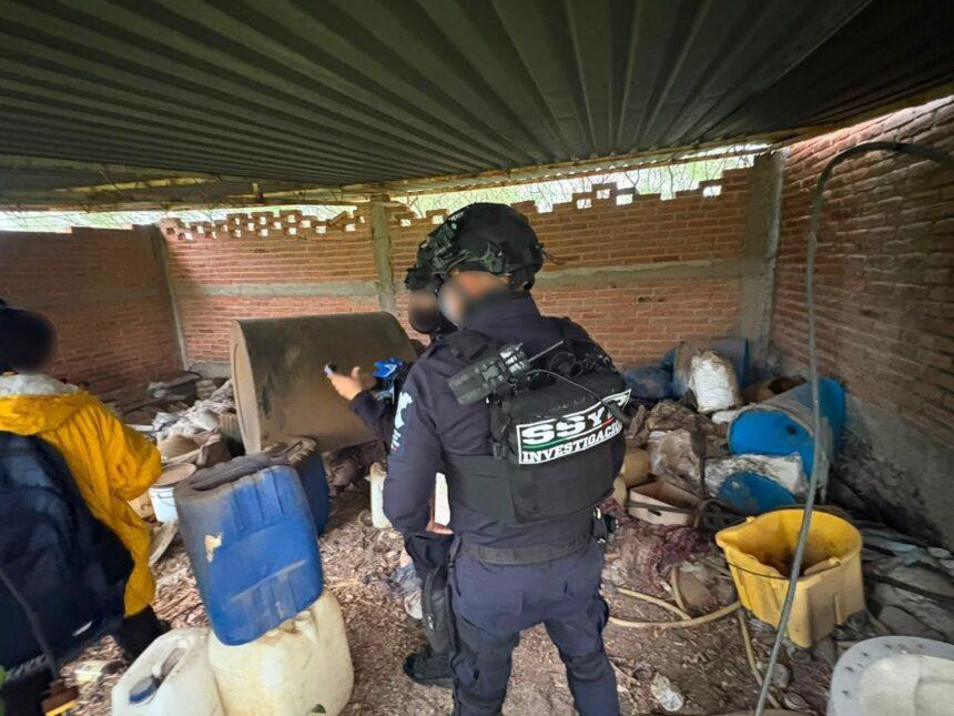 Aseguran inmueble investigado por presuntos delitos con precursores químicos en Salamanca