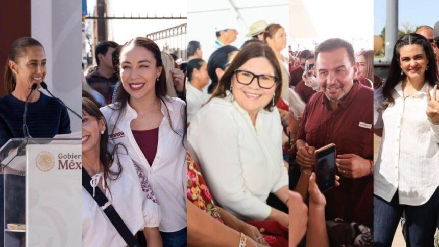Aspirantes acuden a eventos de Sheinbaum; presidenta evita hablar de campaña anticipada